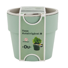 Vaso Plástico Autoirrigável Verde Menta 16,5x15cm OU