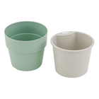Vaso Plástico Autoirrigável Verde Menta 16,5x15cm OU