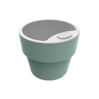 Vaso Plástico Autoirrigável Verde Menta  15x13cm  OU