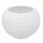 Vaso Plástico Bromélia Branco Grande