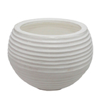 Vaso Plástico Bromélia Redondo Branco Extra Grande