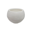 Vaso Plástico Bromélia Redondo Branco Médio