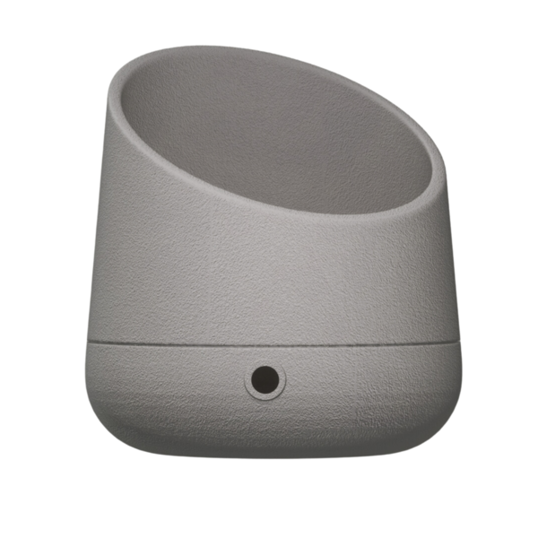 Vaso Plástico Brota Decor Copo de Leite Cimento Médio 25x21,6cm Brota Company