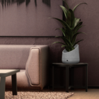 Vaso Plástico Brota Decor Copo de Leite Cimento Médio 25x21,6cm Brota Company