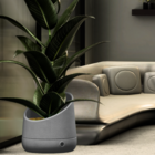 Vaso Plástico Brota Decor Copo de Leite Cimento Grande 40x36,6cm Brota Company