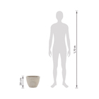 Vaso Plástico Cone baixo 28 Branco Marmore 28x36cm Vasap