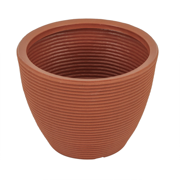 Vaso Plástico Cone Baixo 28 Terracota 22x28cm Vasap