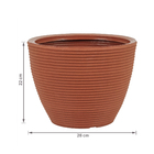 Vaso Plástico Cone Baixo 28 Terracota 22x28cm Vasap