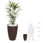 Vaso Plástico Cone Moderno Café  55x38cm Japi