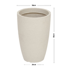 Vaso Plástico Cone Moderno Cimento 55x38cm Japi