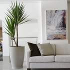 Vaso Plástico Cônico Moderno Cimento 77x54cm Japi