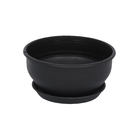 Vaso Plástico Cuia Roma Preto Médio