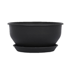 Vaso Plástico Cuia Roma Preto Médio