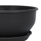 Vaso Plástico Cuia Roma Preto Médio