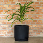 Vaso Plastico Cumbuca Preto 31x27cm Vasap