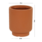 Vaso Plastico Cumbuca Terracota 31x27cm Vasap