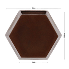 Vaso Plastico de Parede Colmeia Antique Marrom 30x30cm Naterial