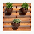 Vaso Plástico de Parede Marrom 17x25x20cm Floridis