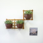 Vaso Plástico de Parede Marrom 17x25x20cm Floridis