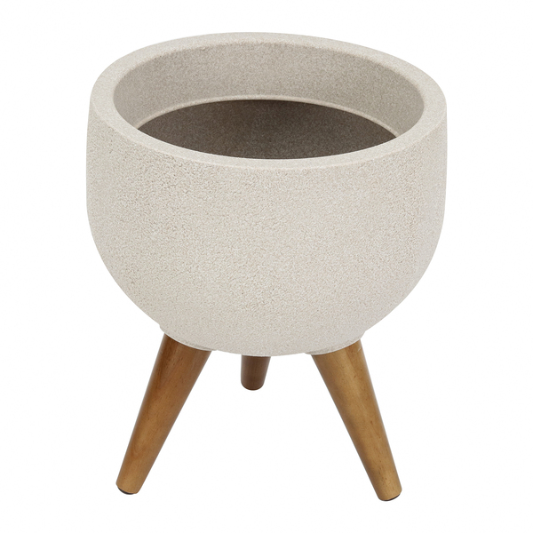 Vaso Plástico Decore Cinza 39x33cm Japi