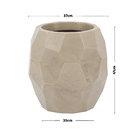Vaso Plástico Geo Cinza 47x37cm  Vasart