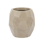 Vaso Plástico Geo Cinza 47x37cm  Vasart