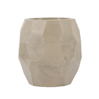 Vaso Plástico Geo Cinza 47x37cm  Vasart