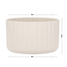 Vaso Plástico Groove Bege 10x6cm OU