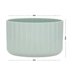 Vaso Plástico Groove Verde Menta 10x6cm OU
