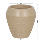 Vaso Plastico Iguatemi Granito Areia 37x26cm Naterial