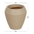 Vaso Plastico Iguatemi Granito Areia 43x31cm Naterial