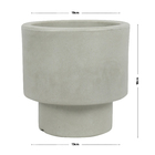 Vaso Plastico Loft 18x18cm Branco Vasart