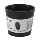 Vaso Plástico Magnético Preto 6x6cm SJ do Brasil