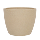 Vaso Plástico Malta Redondo Areia Grande