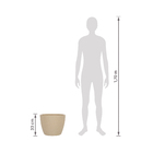 Vaso Plastico Malta Redondo Granito Areia 33x42cm Naterial