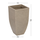 Vaso Plastico Malta Trapezio Granito Pedra 76x43cm Naterial