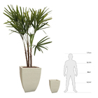 Vaso Plástico Moderno Cimento 45x30cm Japi