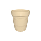Vaso Plástico Porto Acomplado Bege 16x15cm WestGarden