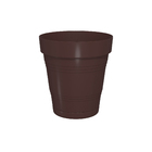 Vaso Plástico Porto Acomplado Marrom 22x25cm WestGarden
