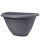 Vaso Plastico Porto Cinza 23x19cm West Garden