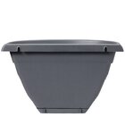 Vaso Plastico Porto Cinza 23x19cm West Garden