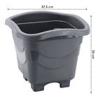Vaso Plástico Quadrado Gg (18l) Preto Injeplastec