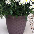 Vaso Plástico Rattan Tabaco 14cm