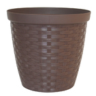 Vaso Plástico Rattan Tabaco 14cm