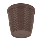 Vaso Plástico Rattan Tabaco 14x16cm Okla