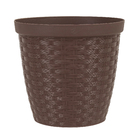 Vaso Plástico Rattan Tabaco 14x16cm Okla