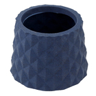 Vaso Plastico Reconcavo 16x13cm Azul Vasap