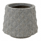 Vaso Plastico Reconcavo 16x13cm Cinza Vasap