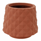 Vaso Plastico Reconcavo 16x13cm Terracota Vasap