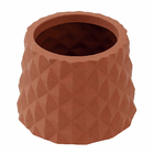 Vaso Plastico Reconcavo 16x13cm Terracota Vasap